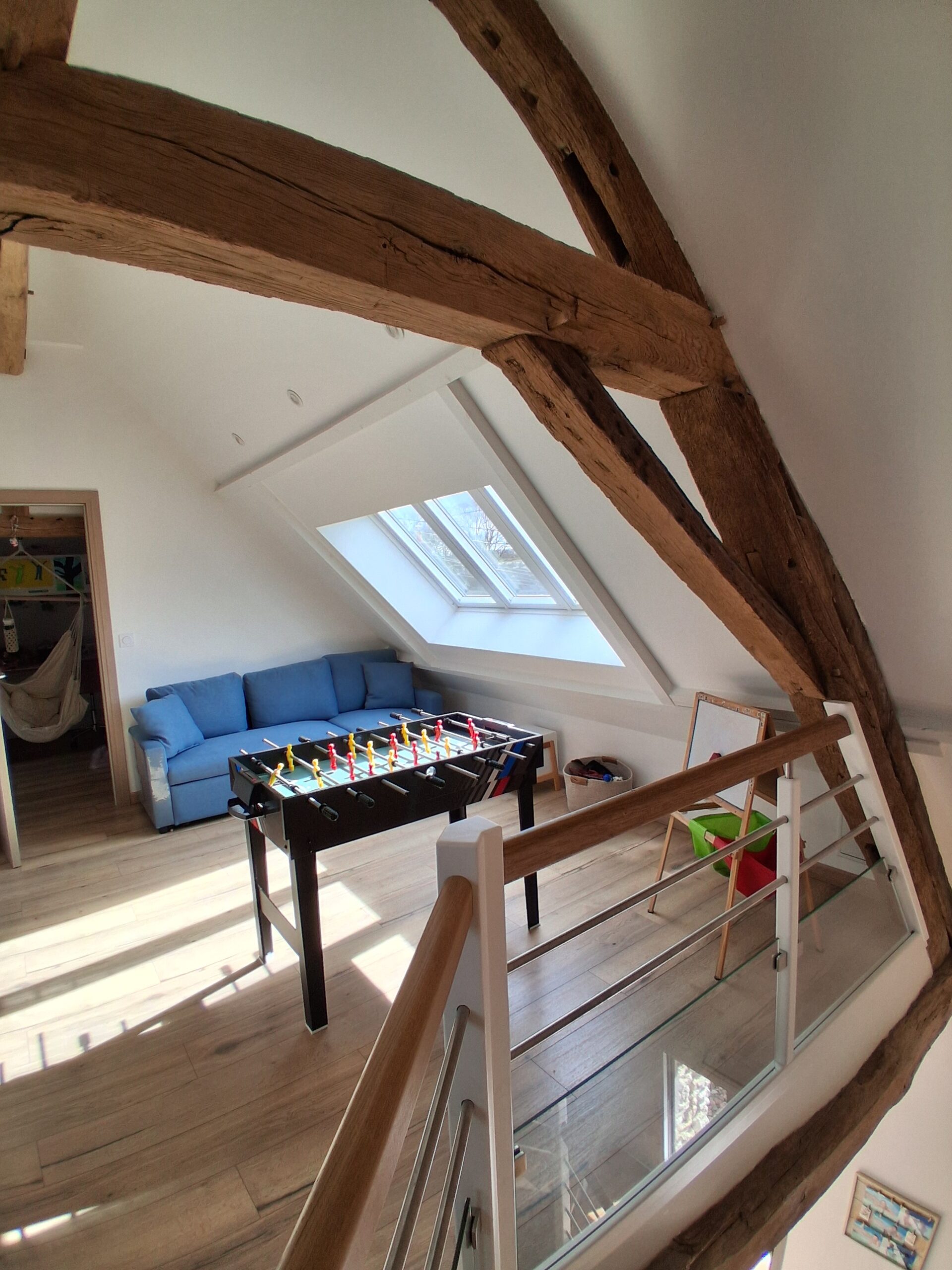 Installation d'une Verrière 3 en 1 188x118 velux - création de volume et de luminosité dans le comble à tours - aménager mon comble en indre et loire